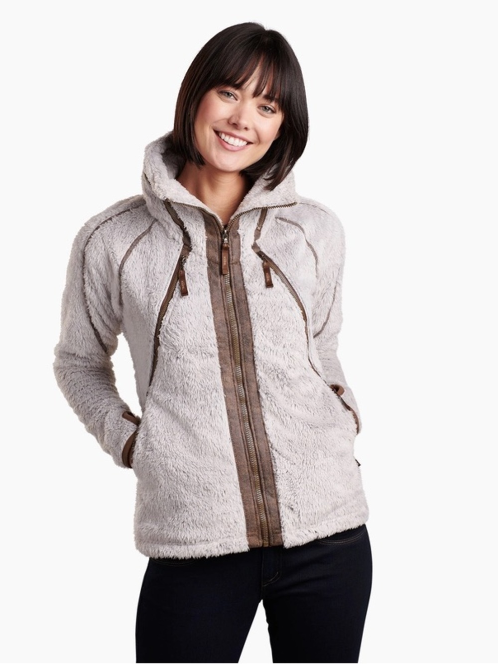 Kuhl Avina Flight Jacket (W) Color Stone Size L/Like New PTP 22/L 27